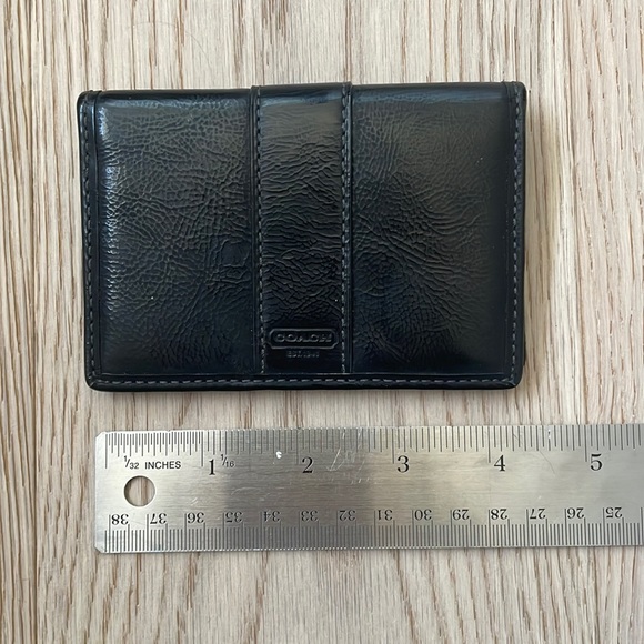 NWOT- Coach Card Wallet Black - Picture 1 of 4